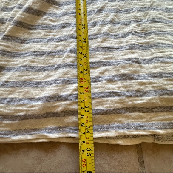 Madewell Grey and Cream Button Back Striped T-Shirt Dress Size M - Picture 5 of 7